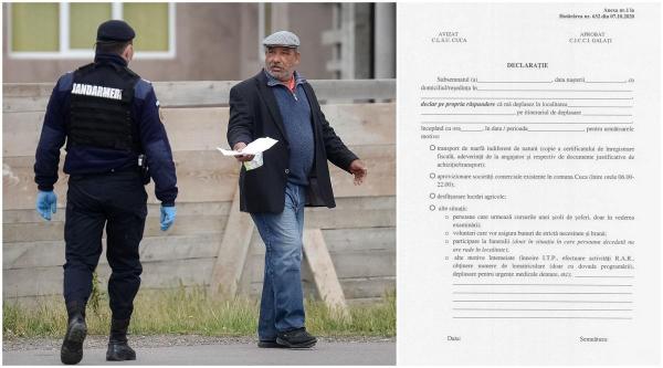 Oamenii intră și ies din comuna Cuca doar cu declarație pe propria răspundere