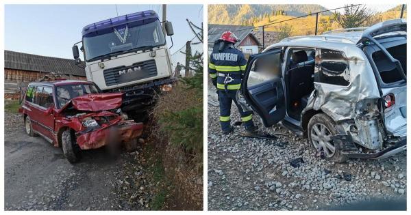 Una dintre victimele accidentului din Suceava a fost transportată la spital