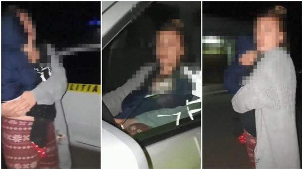 Mamă prinsă beată la volan, cu copilul în brațe. Moldoveanca își alăpta fiul în timp ce conducea