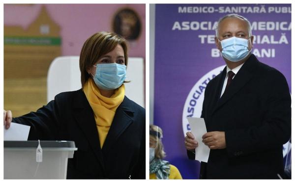 Maia Sandu este în avantaj față de Igor Dodon, după primul tur al alegerilor