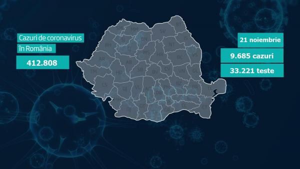 harta pe judeţe a cazurilor de coronavirus