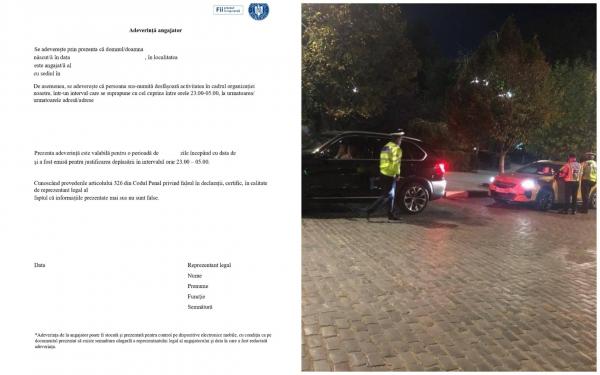 Modelul adeverinței pe care angajatorul o semnează pentru fiecare angajat care lucrează în intervalul orar 23.00-05.00