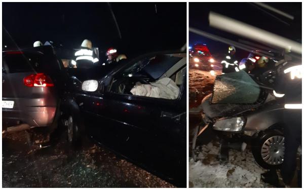 Mașini dezintegrate pe şosea, la Topraisar, după un impact înfiorător. Un tânăr de 29 de ani a murit pe loc