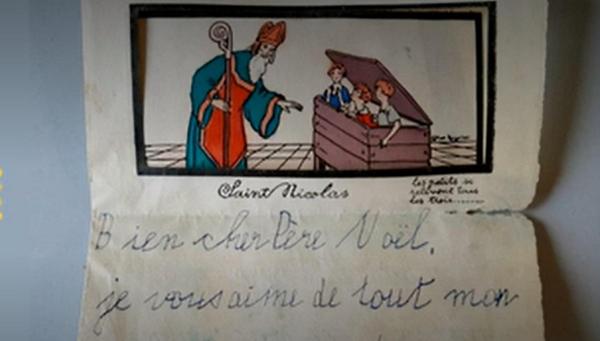 O scrisoare către Moș Crăciun, uitată timp de 90 de ani, tocmai ce a fost descoperită de arheologi în Alsacia