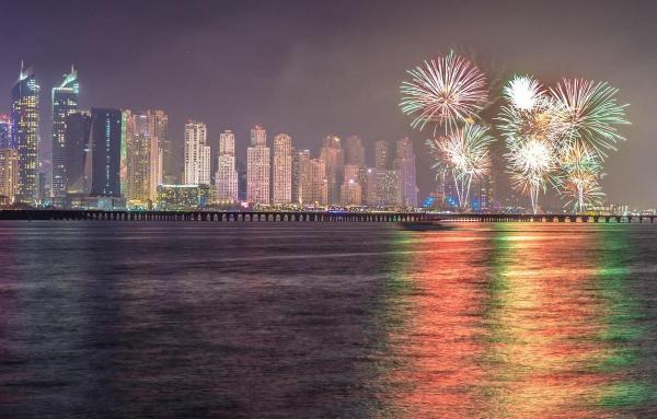 Dubai, artificii de Revelion