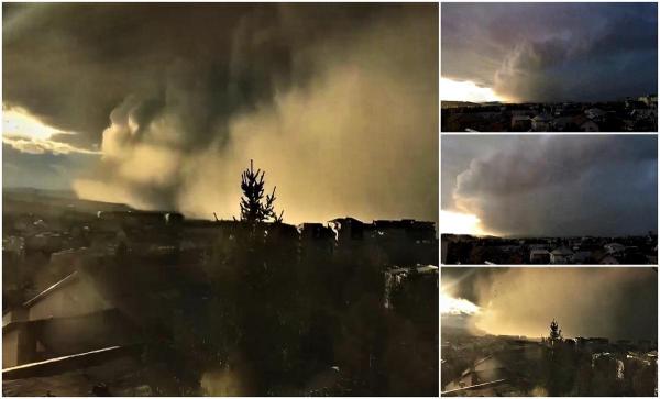 Nor uriaş de zăpadă deasupra Sucevei