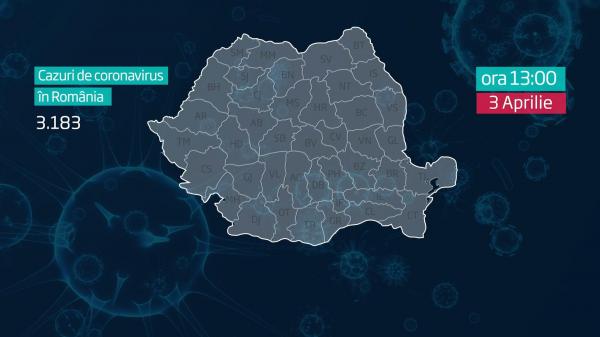 Harta județelor cu cazurile de coronavirus confirmate în România