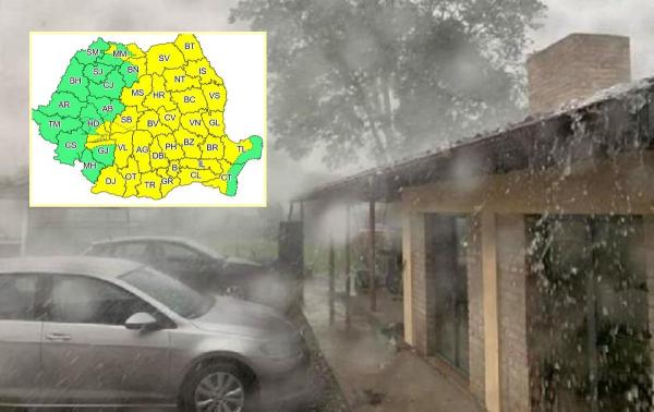 ANM anunţă ploi și vijelii în 33 de județe