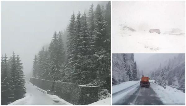 Este iarnă la munte, s-a aşternut deja strat important de zăpadă