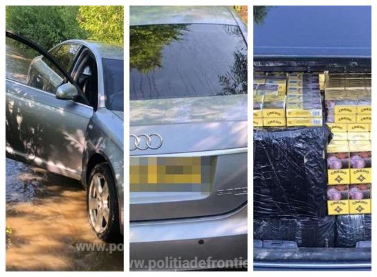 Polițiștii de frontieră îl caută pe șoferul autoturismului