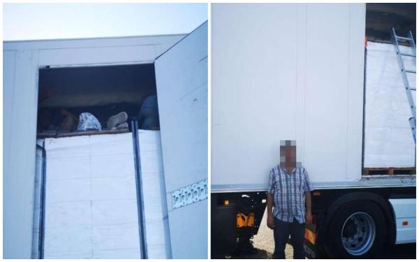 Migranți înghesuiți printre cutii cu pește, în camionul unui șofer turc, la granița României cu Ungaria