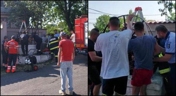 Copil scos în viață dintr-o fântănă adâncă de 22 de metri, în Vrancea