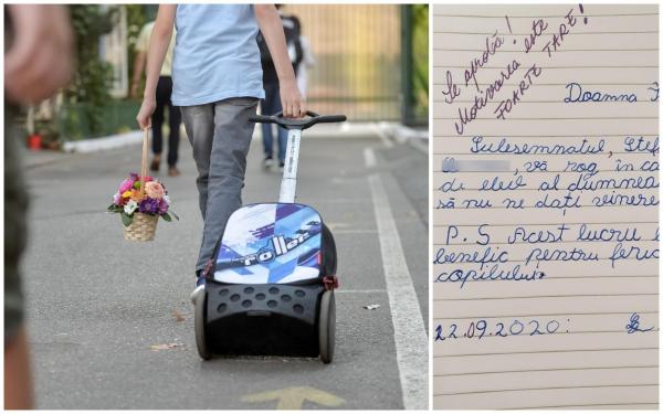 Solicitarea unui elev de scoala primara din Pitești