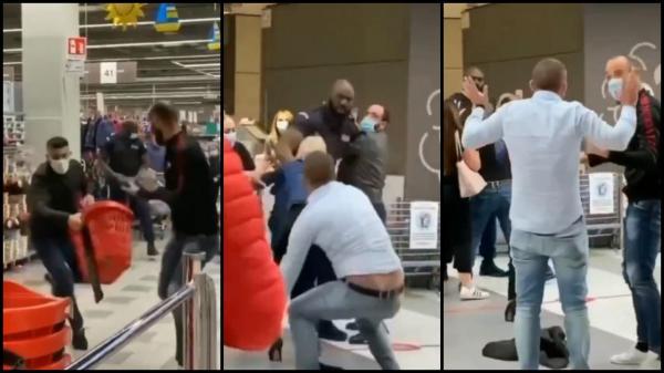 bătaie într-un supermarket din Crema, Italia