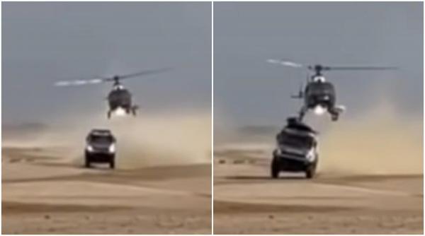 Pilotul participa în cadrul cursei Dakar