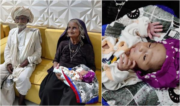 Jivunben Rabari, în vârstă de 70 de ani și soțul ei Maldhari, în vârstă de 75 de ani