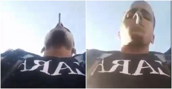Bărbatul nu a realizat că jurnalistul era într-o transmisiune live