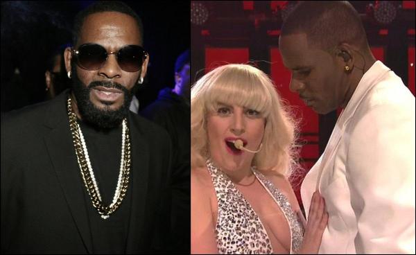 R. Kelly şi Lady Gaga, în timpul unui concert live