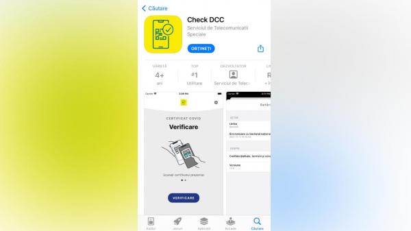 aplicație pentru scanarea certificatului verde