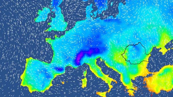 Harta temperaturilor în Europa