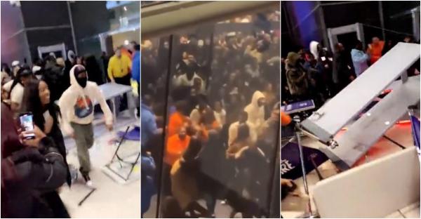 Spectatorii au pus la pământ porţile de securitate montate la intrarea în aernă