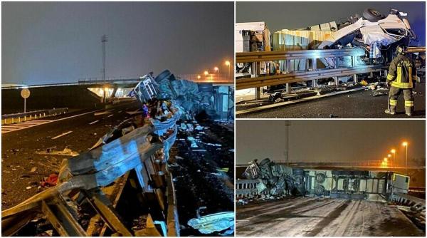 Șofer român de TIR mort pe o autostradă din Italia, în ziua de Crăciun. El și fratele lui mergeau spre Piacenza