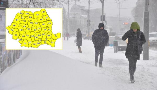 Ninsori şi viscol în România