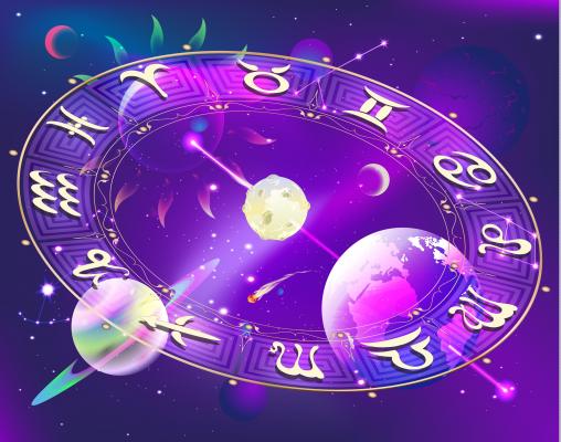 Senmele zodiacale, pe fundal mov - Horoscop 19 februarie 2021.