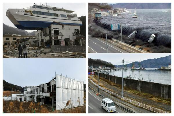 Imagini ”atunci” și ”acum”: 10 ani de la tsunami-ul care a generat catastrofa de la centrala nucleară de la Fukushima