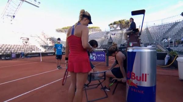 Simona Halep, accidentare serioasă la turneul WTA 1000 de la Roma. Românca a început să plângă de durere