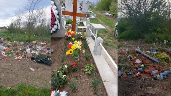 Cimitirul din Huşi, vandalizat de hoţi: Fură florile sau pietrele de pe morminte, distrug crucile deşi noi plătim paza