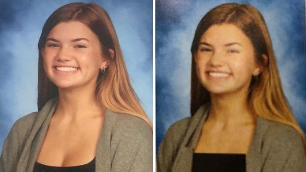 Trupul tinerei Riley O'Keefe, de 15 ani, modificat de reprezentanții liceului