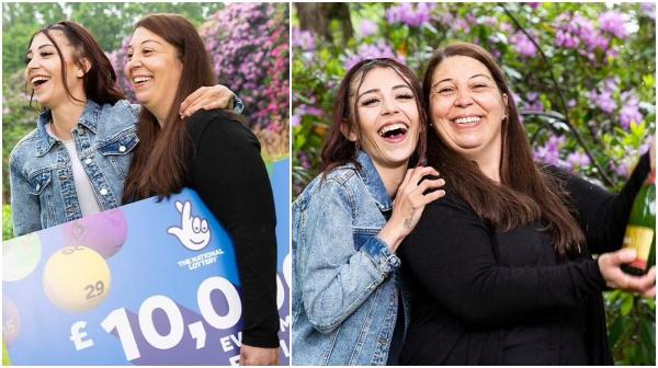 O mămică norocoasă va primi 10.000 de lire lunar, timp de un an, după ce fiica i-a oferit un bilet câştigător chiar de ziua ei, în Londra