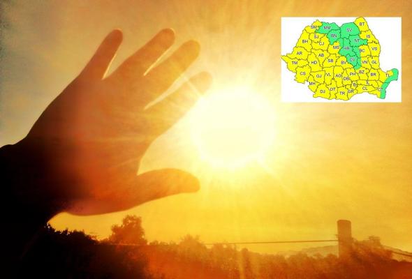 Cod galben de caniculă în Bucureşti şi 34 de judeţe. Urmează două zile cu temperaturi resimţite de peste 40 de grade Celsius