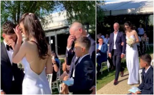 Pavel Stratan, în lacrimi la nunta fiicei sale.