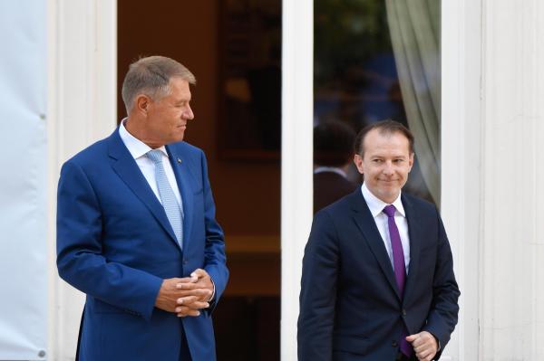 Florin Cîţu şi Klaus Iohannis