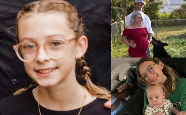 Fetiţa supravieţuitoare alături de părinţii săi