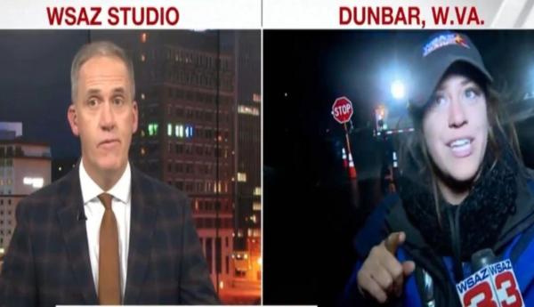 Un reporter și-a socat telespectatorii după ce a continuat o transmisiune live după ce a fost lovită de o mașină | VIDEO