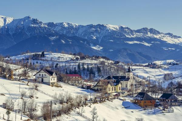 peisaj de iarnă în România