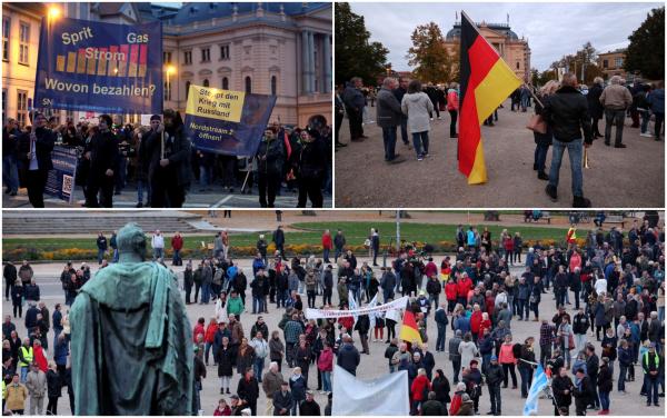 Mii de oameni au protestat luni în mai multe landuri din estul Germaniei