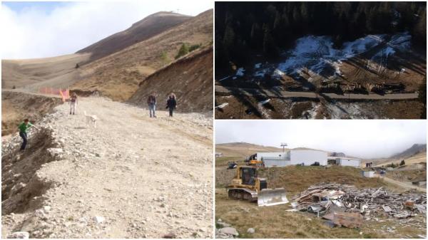 Agent Green: Primăria Sinaia consturiește pârtii ilegal în Munții Bugeci. ONG-ul a depus plângeri penale și cere aducerea peisajului la starea inițială