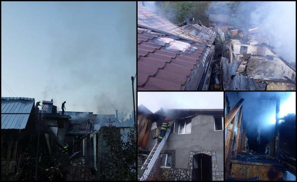 De la ce a pornit incendiul puternic din comuna Siriu. 5 familii au privit neputincioase cum casele le sunt mistuite de flăcări