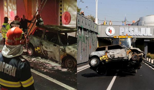 De ce nu au intervenit şoferii să stingă incendiul din Pasajul Unirii? Arafat explică ce să faci atunci când îți ia foc mașina