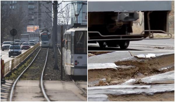 Pericolul din traficul bucureștean. Mai bine de jumătate din infrastructura de tramvai este o bombă cu ceas. Proiectele e modernizare, doar pe hârtie