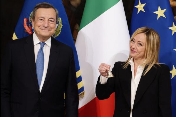Mario Draghi și Giorgia Meloni