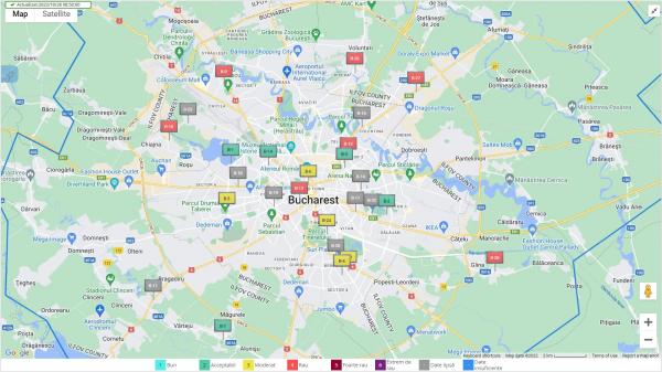 aer poluat în București și mai multe zone din Ilfov