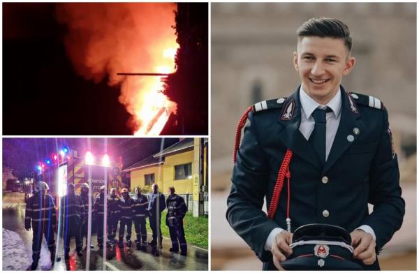 Bătrânică de 79 de ani din Gârcina, salvată din casa mistuită de flăcări. Pompierul Sami a dus-o în braţe, departe de pericol. "Abia apoi a urmat lupta"
