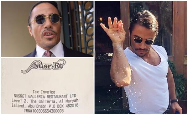 Nota de plată primită de un client la restaurantul lui Salt Bae