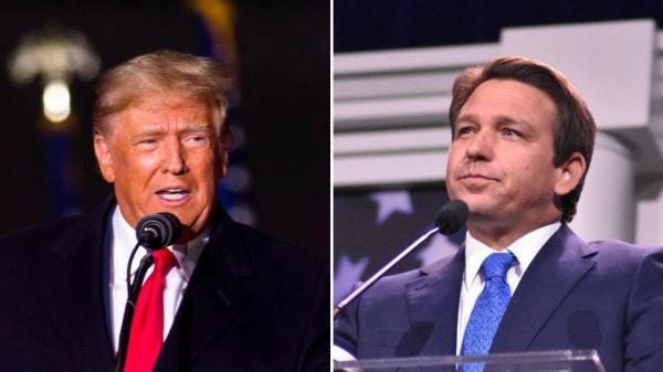 fostul președinte Donald Trump și guvernatorul Floridei Ron DeSantis