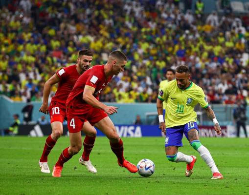 Brazilia-Serbia 2-0, la Campionatul Mondial 2022. Sârbii nu au avut niciun șut pe spațiul porții. Dublă pentru Richarlison